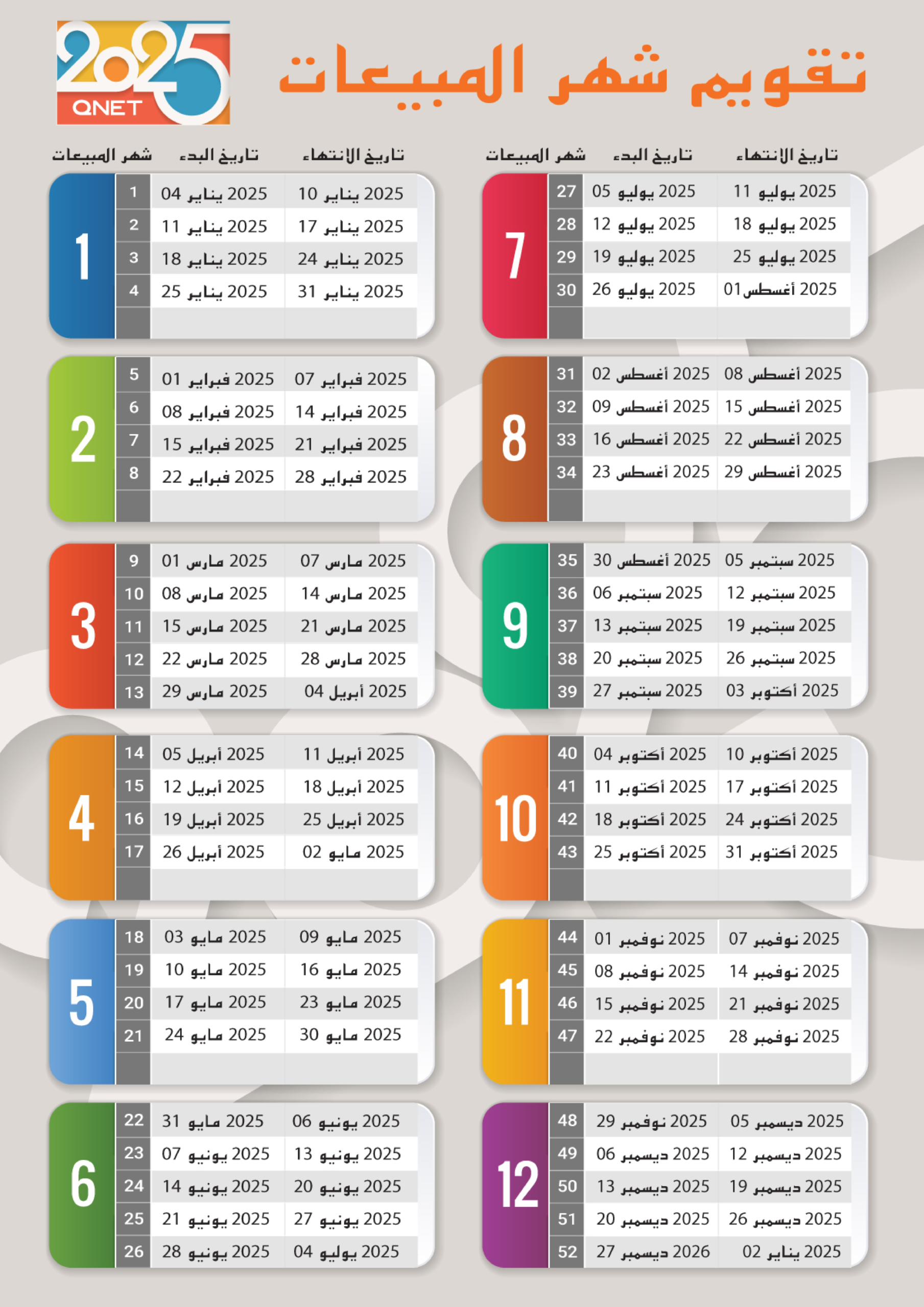 تقويم مبيعات QNET لعام 2025 موجود هنا 2 تقويم مبيعات QNET لعام 2025 موجود هنا