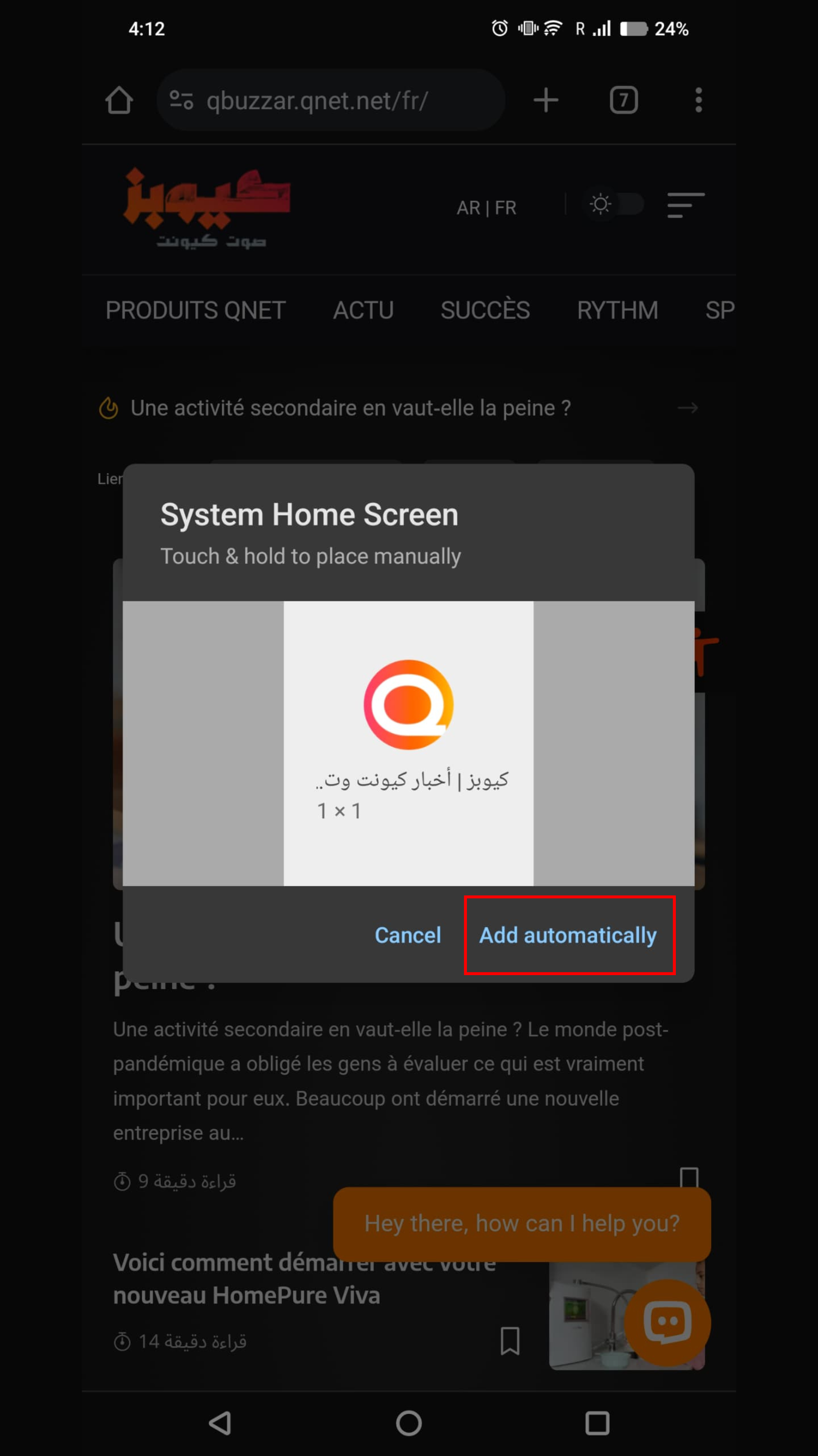 Comment ajouter QBUZZ à l'écran d'accueil sur iPhone et Android 6 Comment ajouter QBUZZ à l'écran d'accueil sur iPhone et Android